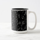 Search for music notes pattern mugs Black and white