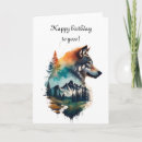 Search for watercolor wolf cards Wolves
