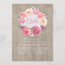 Search for rustic wood bridal shower invitations Floral