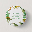 Search for dinosaur birthday buttons Dino party