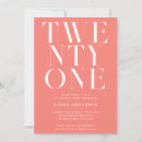 Search for coral birthday invitations Modern