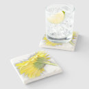 Recherche de marguerite gerbera dessous de verres Jaune