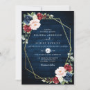 Search for navy blue and blush pink wedding invitations Burgundy