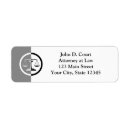 Search for law firm return address labels Scales of justice