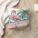 Search for christmas palm tree pillows Flamingo