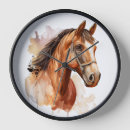Recherche de tête de cheval horloges Chevaux