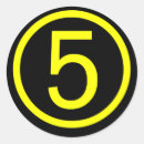 Search for number stickers Five