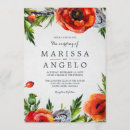 Search for red poppies wedding invitations Floral