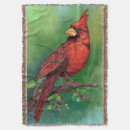 Search for red cardinal bird blankets Green