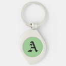 Search for initial a keychains Green