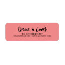 Search for peace and love return address labels Classic