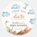 Search for baby shower dinosaur stickers T rex