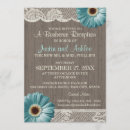 Search for rustic country teal wedding invitations Daisy