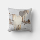 Search for white horse pillows Snow