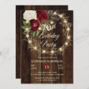 Search for burgundy floral wreath birthday invitations For her