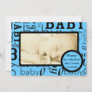Search for customizeable birth announcement cards Blue