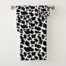 Search for black and white cow print bathroom accessories Pattern