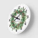 Search for christmas wreath clocks Holly berry