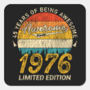 Search for made in 1976 stickers Birthday