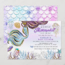 Search for purple glitter baby shower invitations Mermaid