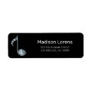 Search for glossy return address labels Black