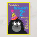 Search for gorilla birthday invitations Animal