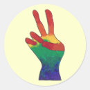 Search for peace hand stickers Rainbow