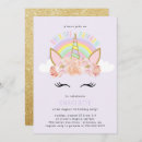 Recherche de pink unicorn invitations Arc en ciel
