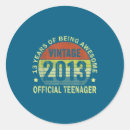Search for 13 year old stickers 13th