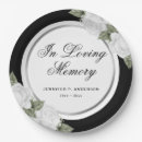 Search for funeral paper plates In loving memory