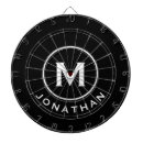 Recherche de votre nom ici jeux de fléchettes Noir et blanc
