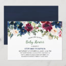 Search for navy burgundy baby shower invitations Watercolor