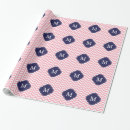 Recherche de rose coloré papier cadeau Initiale
