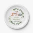 Recherche de woodland baby shower plates Animaux des bois
