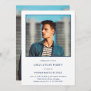 Search for blue and white graduation invitations Simple