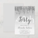 Recherche de silver 40th birthday invitations Parti