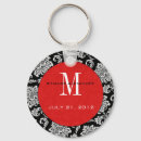 Search for black damask side keychains Initial