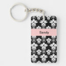 Search for damask monogram keychains Pink