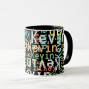 Search for all black mugs Typography