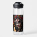 Search for day of the dead water bottles Calavera