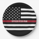 Search for the thin red line plates Flag