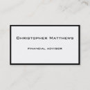 Search for financial advisor business cards Simple