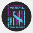 Search for suicide awareness ribbon stickers Purple