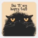 Search for happy kitty stickers Black