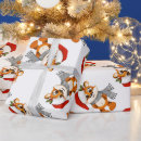 Search for raccoon christmas wrapping paper Santa