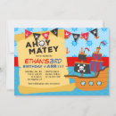 Search for boy pirate birthday invitations Skull