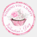 Search for valentines cupcake stickers Watercolor
