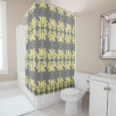 Search for yellow and gray shower curtains Flowers