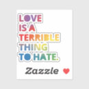 Search for love not hate stickers Bisexual