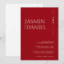 Search for crimson and white wedding invitations Elegant